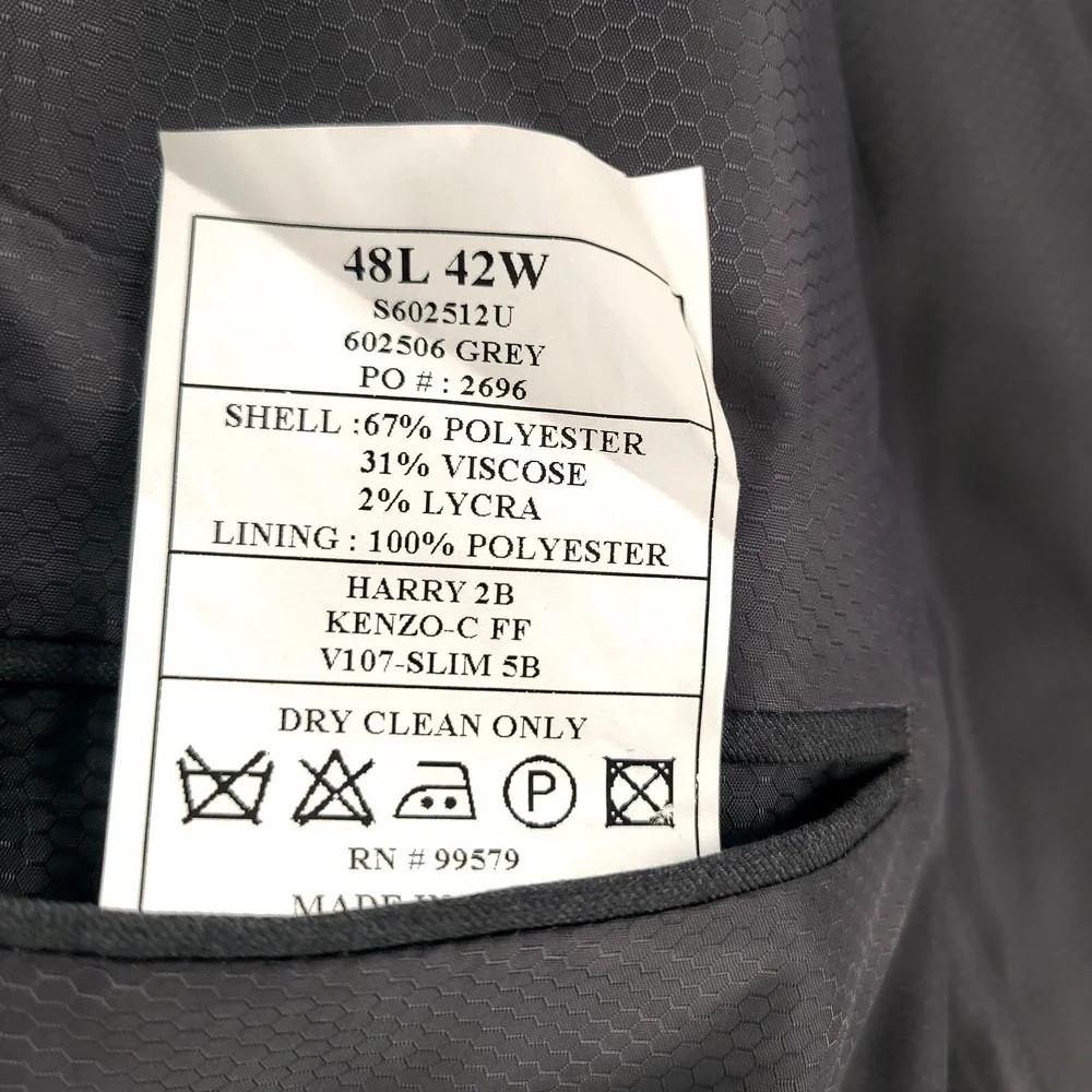 Caravelli Blazer Mens 48L Gray Polyester 42W Polyester Blend Sports Coat